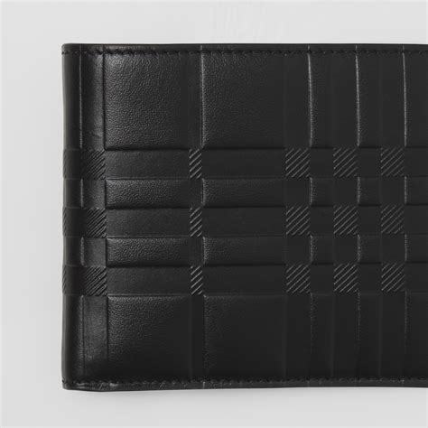 burberry black embossed wallet|burberry men's wallet black.